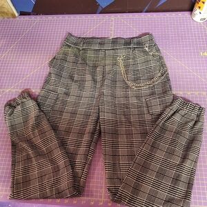 Plaid chain pants